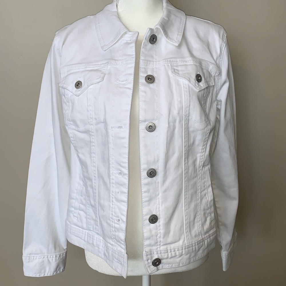 NWOT White Denim Jean Jacket